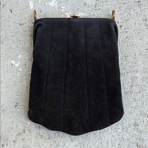 La Marquise vintage suede bag